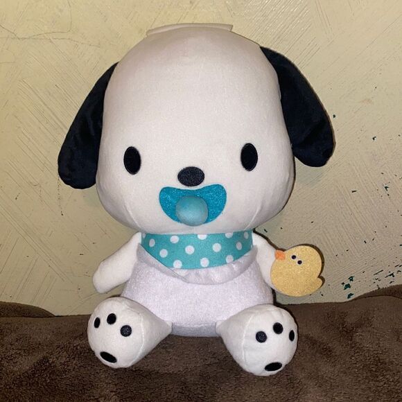 Pochacco Sanrio Bath Time Babydoll SANRIO 12” Doggie w/ binkie & duckie - Picture 2 of 9